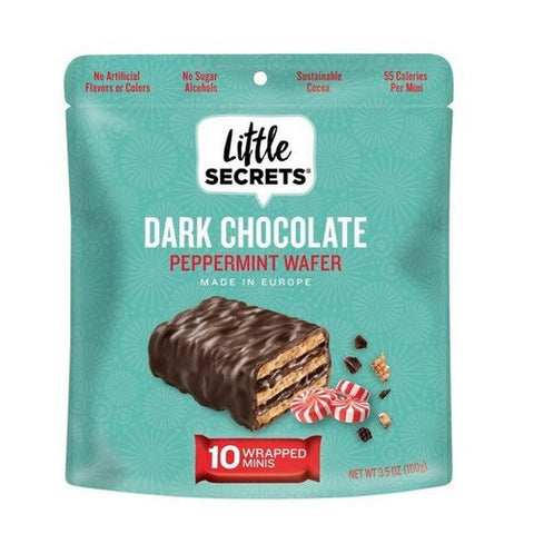 Little Secrets Llc, Mini Wafers Peppermint In Dark Chocolate, 3.5 Oz (Case Of 6) Little Secrets Llc