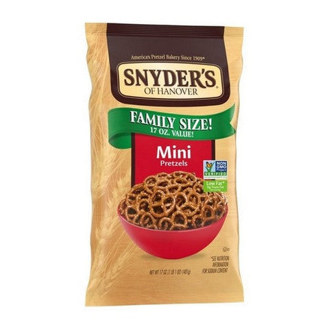 Snyders Of Hanover, Pretzels Mini Family Size, 17 Oz (Case Of 6) Snyders Of Hanover