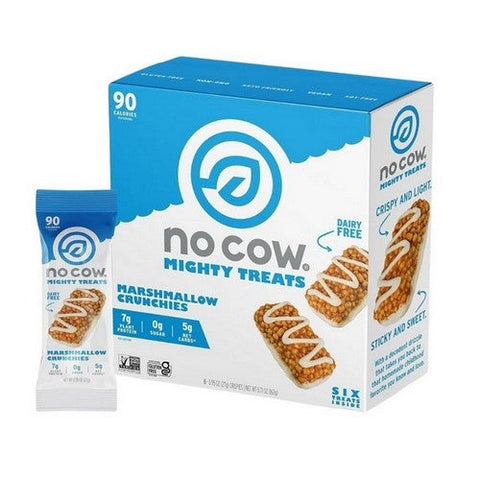 No Cow Bar, Marshmallow Crunchies Treat, 5.71 Oz (Case Of 6) No Cow Bar
