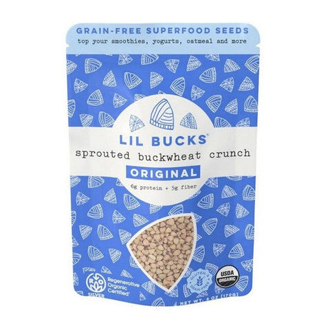 Lil Bucks, Original Buckwheat Sprouted Crunch, 6 Oz (Case Of 6) Lil Bucks