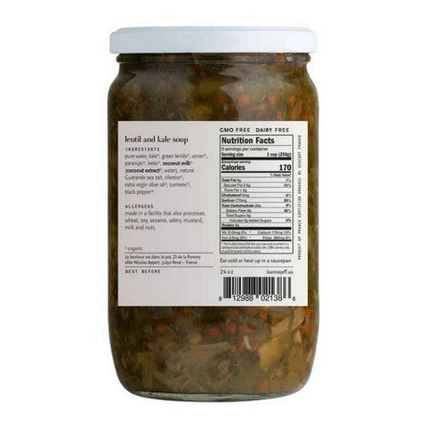 Karine And Jeff, Lentil and Kale Soup, 24 Oz (Case Of 6) Karine And Jeff