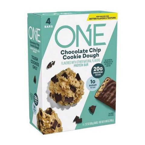 Onebar, Flavored Protein Bar Chocolate Chip Cookie Dough, 4 Count (Case Of 6) Onebar