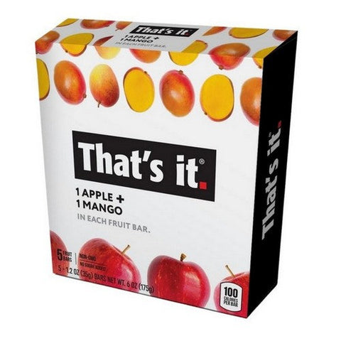 That's It, Apple And Mango Bar, 1.2 Oz X 5 Count (Case Of 6) That's It