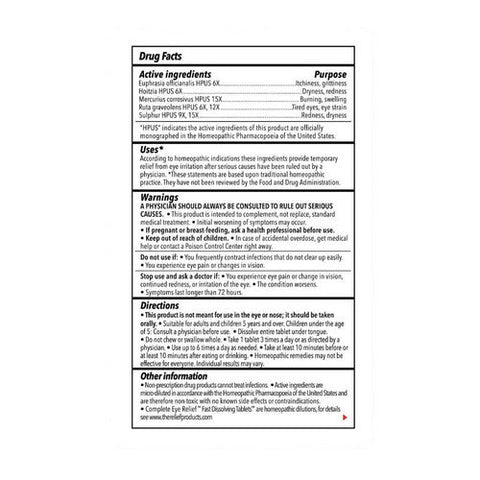 TRP Company, Complete Eye Relief Fast Dissolve Tablets, 48 Count TRP Company