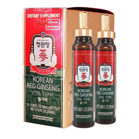 JungKwanJang, Korean Red Ginseng Vital Tonic Bottles, 10 Count JungKwanJang