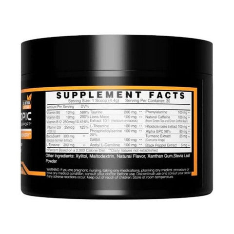 EC Sports, Brain Boost No Tropic Powder Tropical, 133 Grams EC Sports