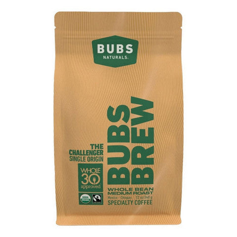 Bubs Naturals, Challengerr Coffee Medium Roast Whole Bean, 12 Oz Bubs Naturals