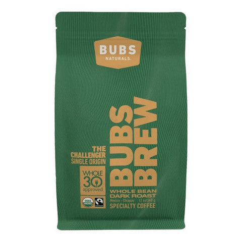 Bubs Naturals, Challenger Coffee Dark Roast Whole Bean, 12 Oz Bubs Naturals
