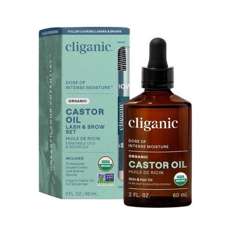 Cliganic, Dose of Intense Moisture Organic Castor Oil Lash And Brow Set, 2 Oz