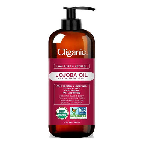 Cliganic, Organic Jojoba Oil, 16 Oz Cliganic