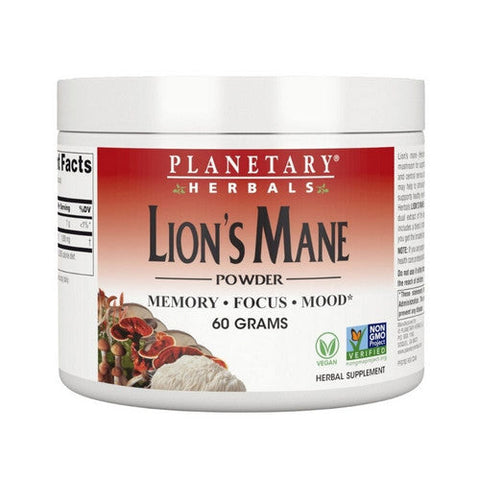 Planetary Herbals, Lion's Mane Capsules, 60 Grams Planetary Herbals