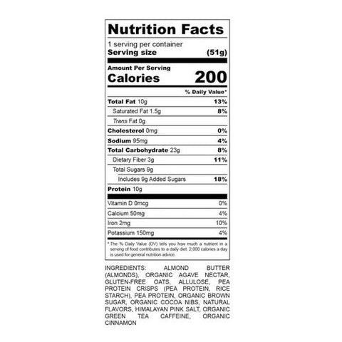 Verb Energy, Oatmeal Chocolate Chip Caffeinated Protein Bars, 12 Count Verb Energy