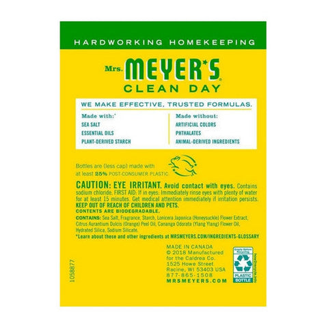Mrs. Meyers Clean Day, Honeysuckle Scent Booster, 18 Oz Mrs. Meyers Clean Day