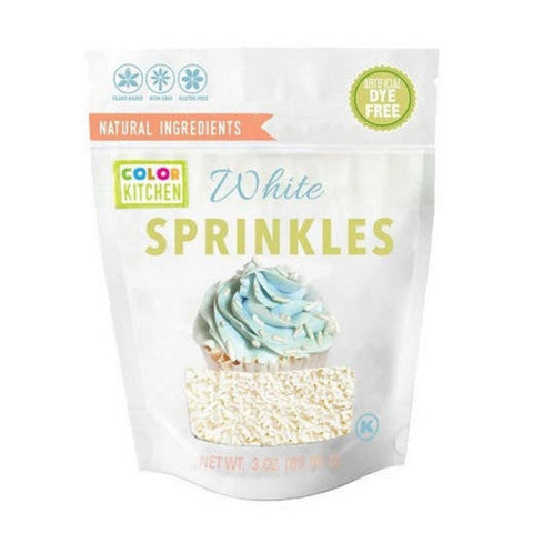 Colorkitchen, White Natural Sprinkles, 3 Oz Colorkitchen