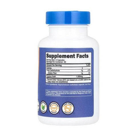 Nutricost, Psyllium Husk Capsules, 1500 Mg, 90 Count Nutricost