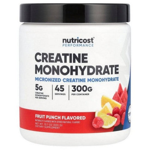 Nutricost, Creatine Monohydrate Powder Fruit Punch, 300 Grams Nutricost