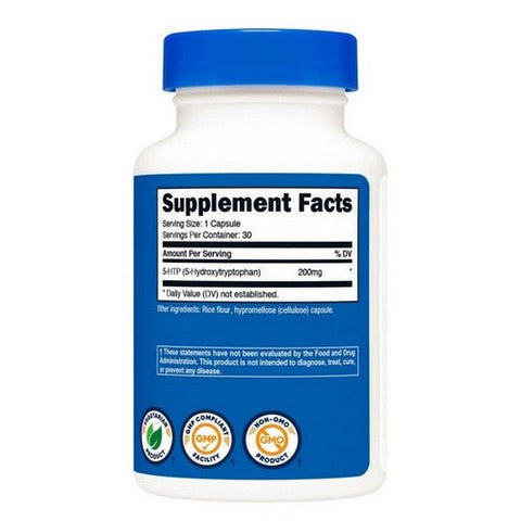 Nutricost, 5-HTP Capsules, 200 Mg, 30 Count Nutricost