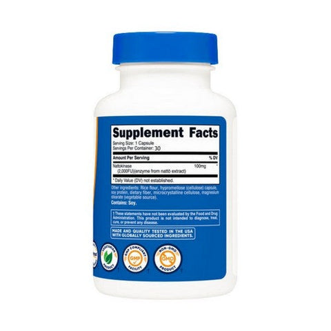 Nutricost, Nattokinase Capsules, 2,000 FU, 30 Count Nutricost