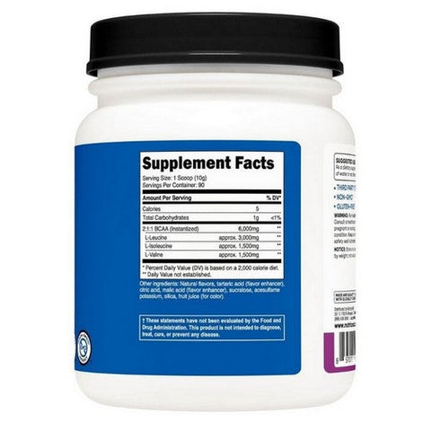 Nutricost, BCAA Powder Grape, 90 Servings Nutricost