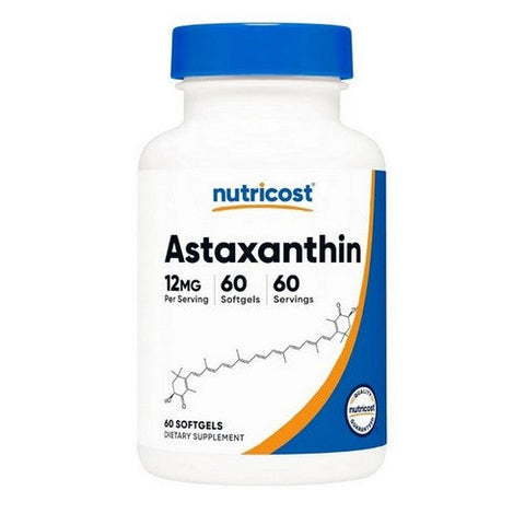 Nutricost, Astaxanthin Softgels, 12 Mg, 60 Count Nutricost