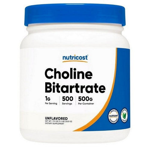 Nutricost, Choline Bitartrate Powder, 500 Grams Nutricost