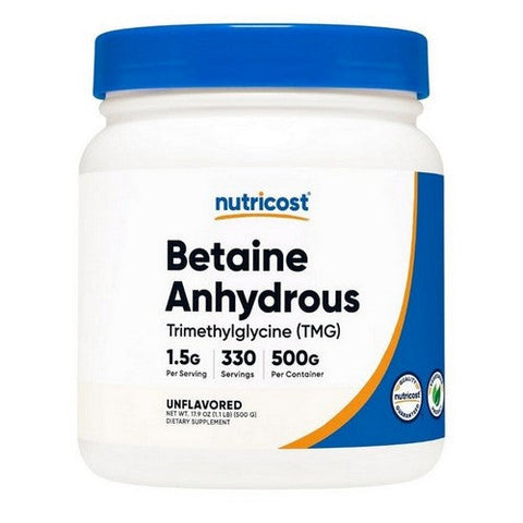 Nutricost, Betaine Anhydrous Trimethylglicine Unflavoured, 500 Grams Nutricost