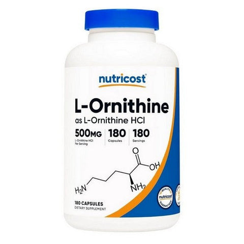 Nutricost, L-Ornithine Capsules, 500 Mg, 180 Count Nutricost