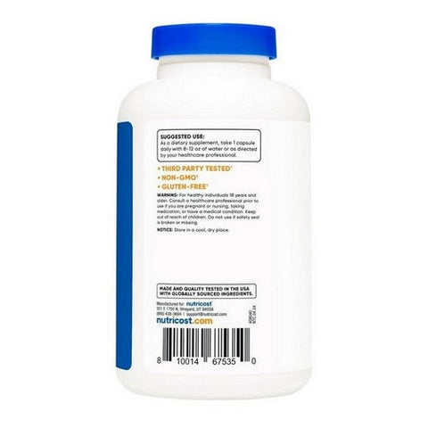 Nutricost, N-Acetyl L-Cysteine NAC Capsules, 600 Mg, 180 Count Nutricost