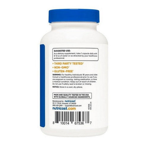Nutricost, Nac Vegan N-Acetyl L-Cysteine, 600 Mg, 120 Count Nutricost