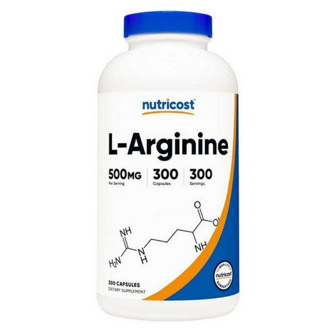 Nutricost, L-Arginine Capsules, 500 Mg, 300 Capsules Nutricost