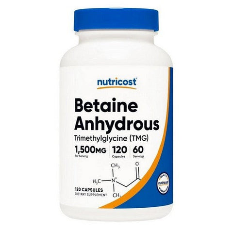 Nutricost, Betaine Anhydrous Capsules, 1500 Mg, 120 Count Nutricost