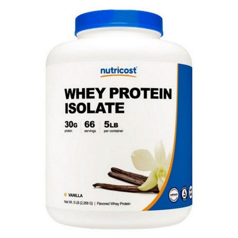 Nutricost, Whey Protein Isolate Powder Vanilla, 5 Lbs Nutricost