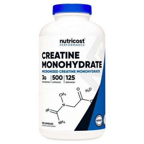 Nutricost, Creatine Monohydrate Capsules, 3000 Mg, 500  Count Nutricost
