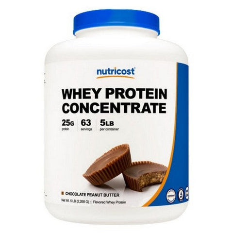 Nutricost, Whey Protein Concentrate Powder Chocolate Peanut Butter, 5 Lbs Nutricost