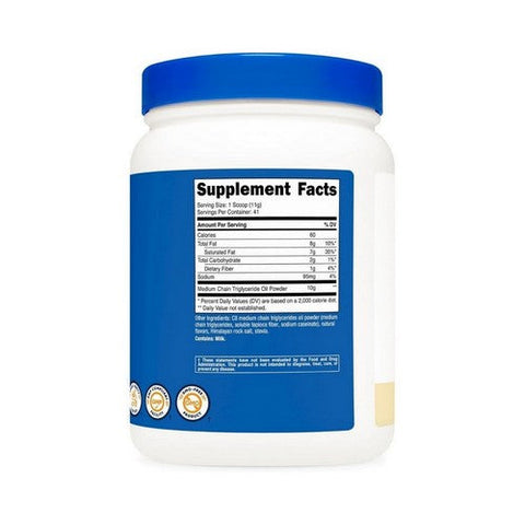 Nutricost, C8 MCT Oil Powder Vanilla, 1 Lb Nutricost