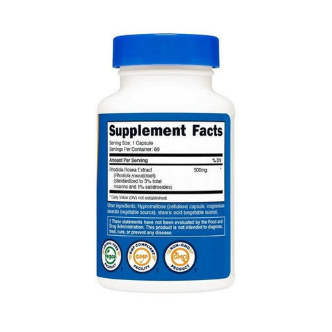 Nutricost, Rhodiola Rosea, 500 Mg, 60 Caps Nutricost