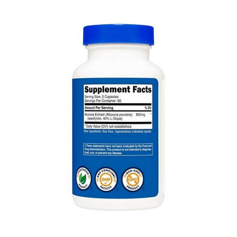 Nutricost, Mucuna Pruriens Capsules, 800 Mg, 120 Count Nutricost