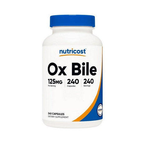 Nutricost, Ox Bile Capsules, 125 Mg, 240 Count Nutricost