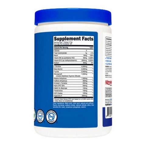 Nutricost, Pre-X Blue Raspberry, 30 Serving Nutricost