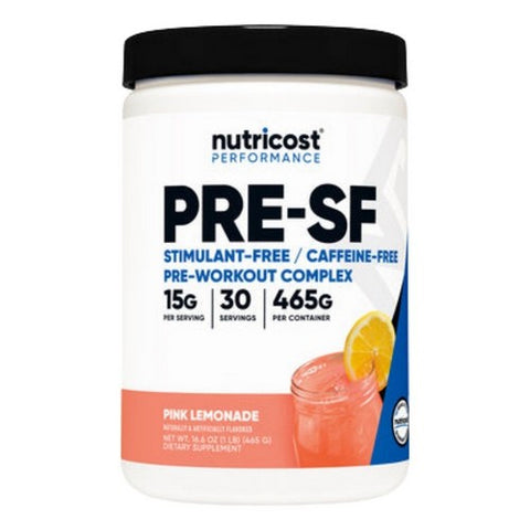 Nutricost, Stim-Free Pre-Workout Powder Pink Lemonade, 30 Serving Nutricost