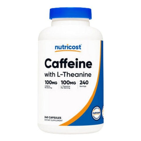Nutricost, Caffeine + Theanine Capsules, 100 Mg, 240 Count Nutricost