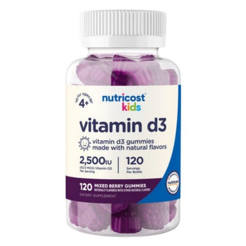 Nutricost, Kids Vitamin D3 Gummies, 2,500 IU, 120 Count Nutricost