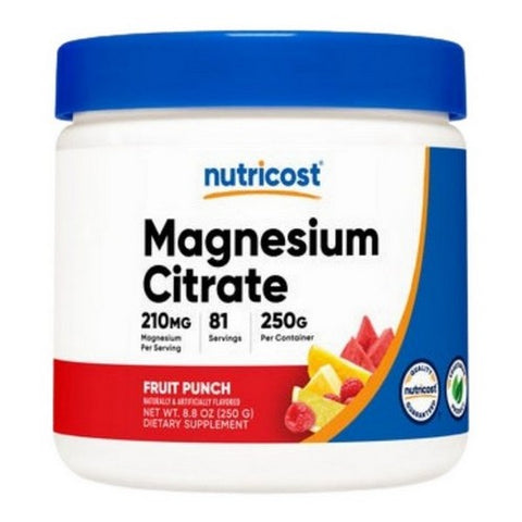 Nutricost, Magnesium Citrate Powder Fruit Punch, 250 Grams Nutricost