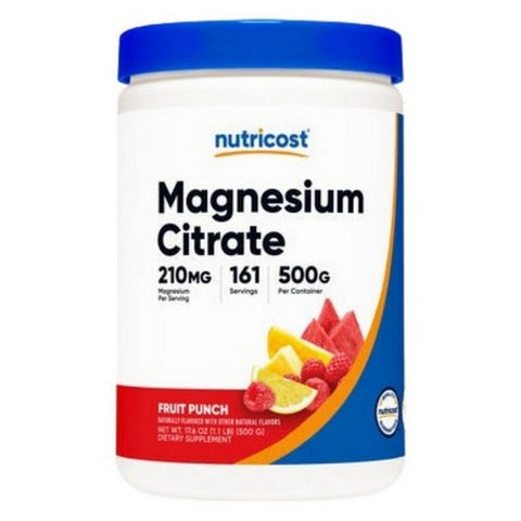 Nutricost, Magnesium Citrate Powder Fruit Punch, 500 Grams Nutricost