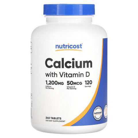 Nutricost, Calcium Vitamin D3 Tablets, 600 Mg/25 Mcg, 240 Count Nutricost