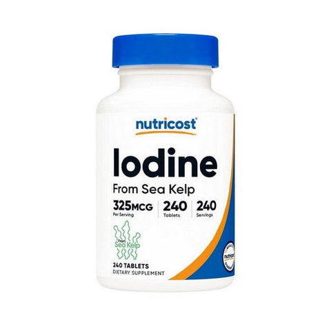 Nutricost, Iodine Tablets, 325 Mcg, 240 Count Nutricost