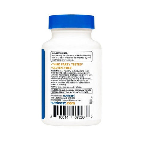 Nutricost, Iodine Tablets, 325 Mcg, 240 Count Nutricost