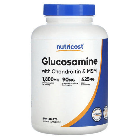 Nutricost, Glucosamine + Chondroitin + MSM Tablets, 240 Count Nutricost
