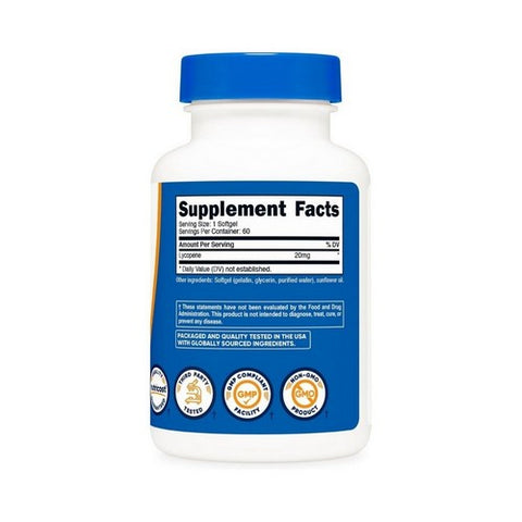 Nutricost, Lycopene, 20 Mg, 60 Softgels Nutricost