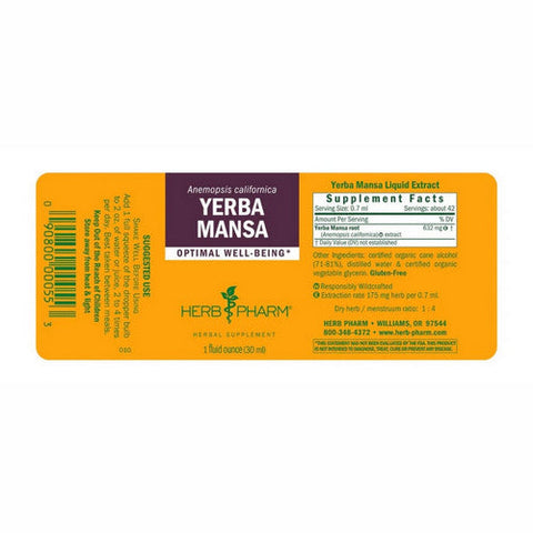 Herb Pharm, Yerba Mansa Extract, 1 Oz Herb Pharm